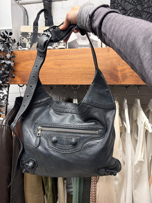 Balenciaga ‘Giant 21’ Brogue Black Calfskin Leather Bag