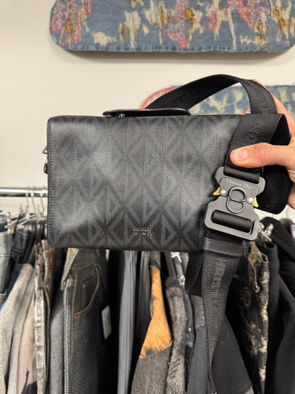 Dior CD ‘Lingot’ Leather Monogram Roller Buckle Crossbody Bag