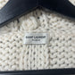 AW2020 Saint Laurent ‘Baja’ Cream Cable Knit Hooded Sweater