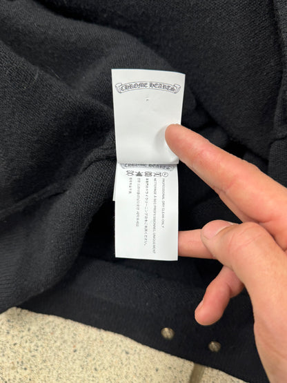 Chrome Hearts ‘King Taco’ Leather Cemetery Cross Patch Cashmere Hoodie