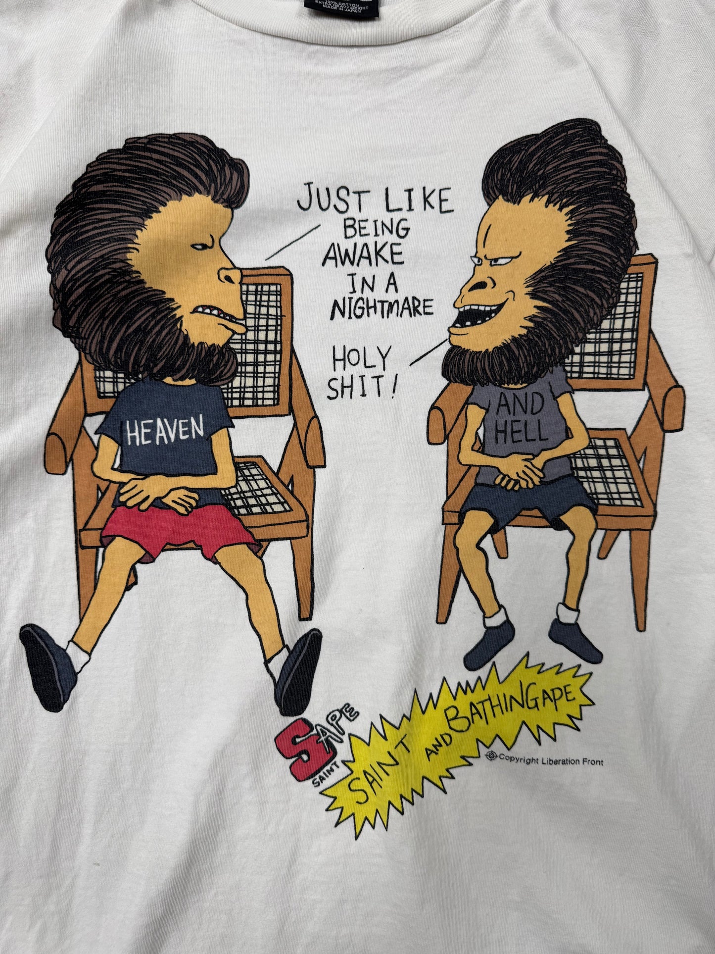 Saint Michael x Bape ‘Beavis & Butthead’ Graphic T-Shirt