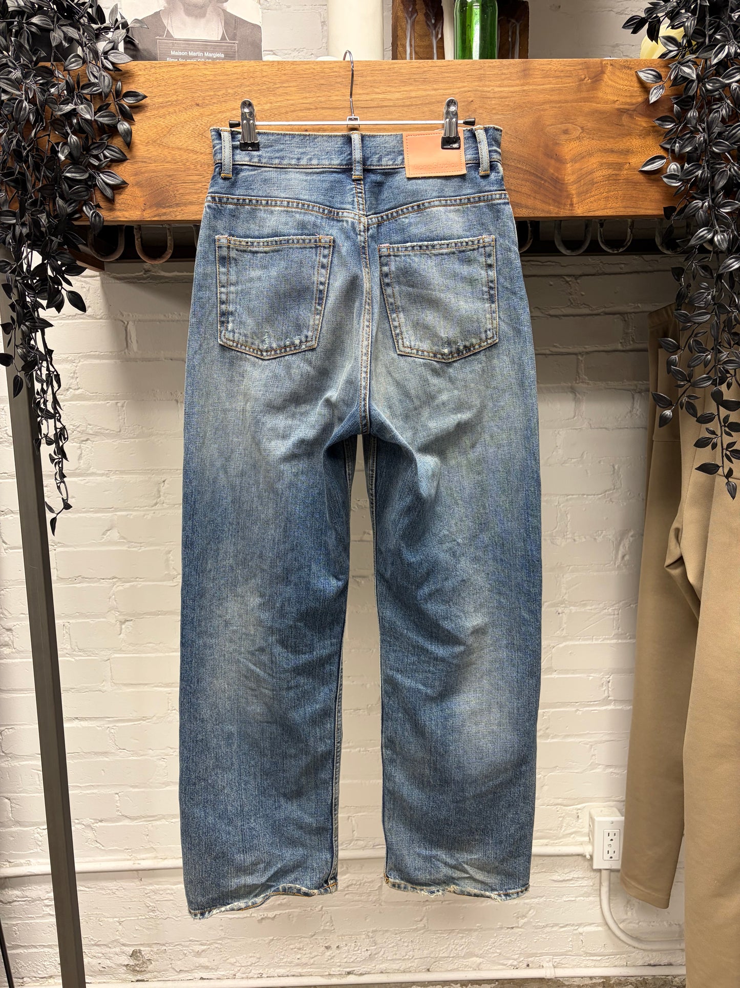 Acne Studios ‘1993’ Mid Torn Blue Washed Bootcut Denim