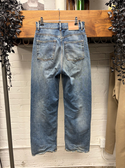 Acne Studios ‘1993’ Mid Torn Blue Washed Bootcut Denim