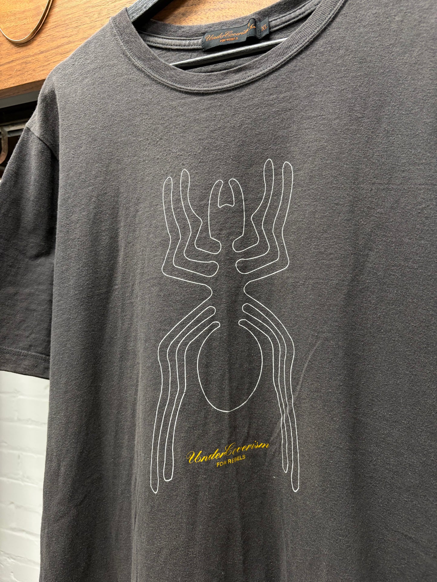 2000s Undercover x Fragment ‘Bug Motif’ Faded Grey Graphic T-Shirt