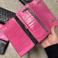 Chrome Hearts ‘Wave’ Pink Cross Button Long Wallet