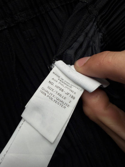 Issey Miyake Homme Plisse Pleated Black Straight Cut Trousers