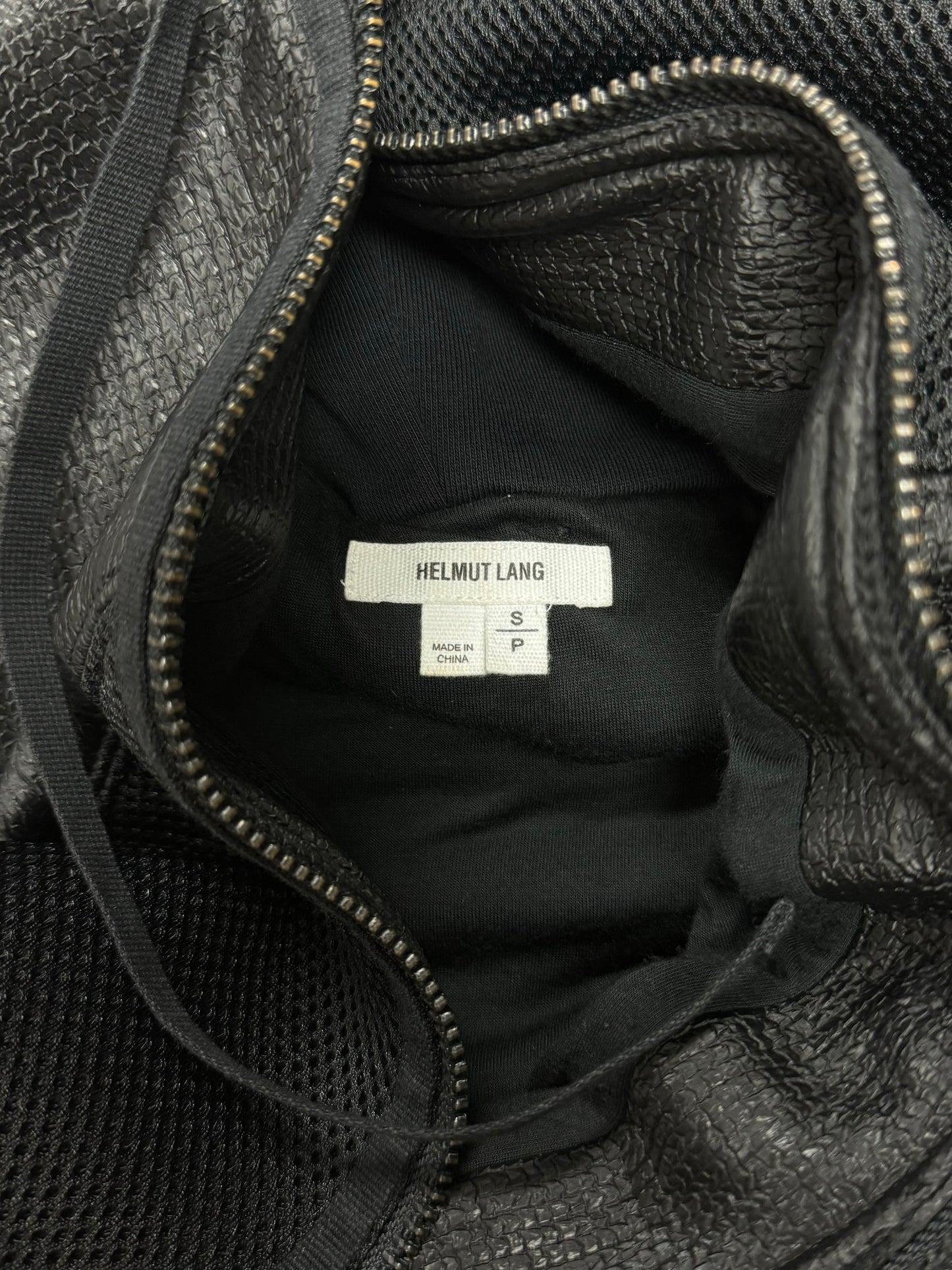 Helmut Lang Panelled Black Zip-Up Hoodie