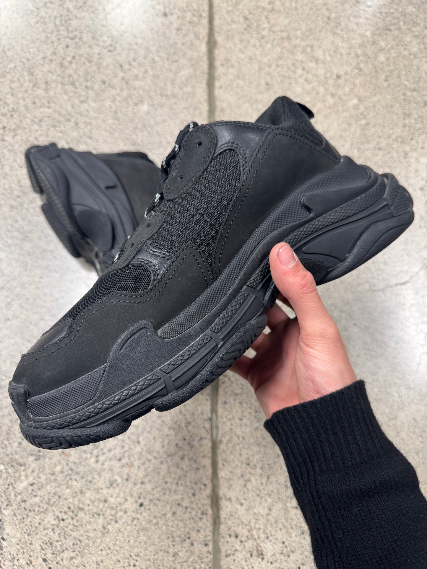 Balenciaga ‘Triple S’ Black Low Top Sneakers