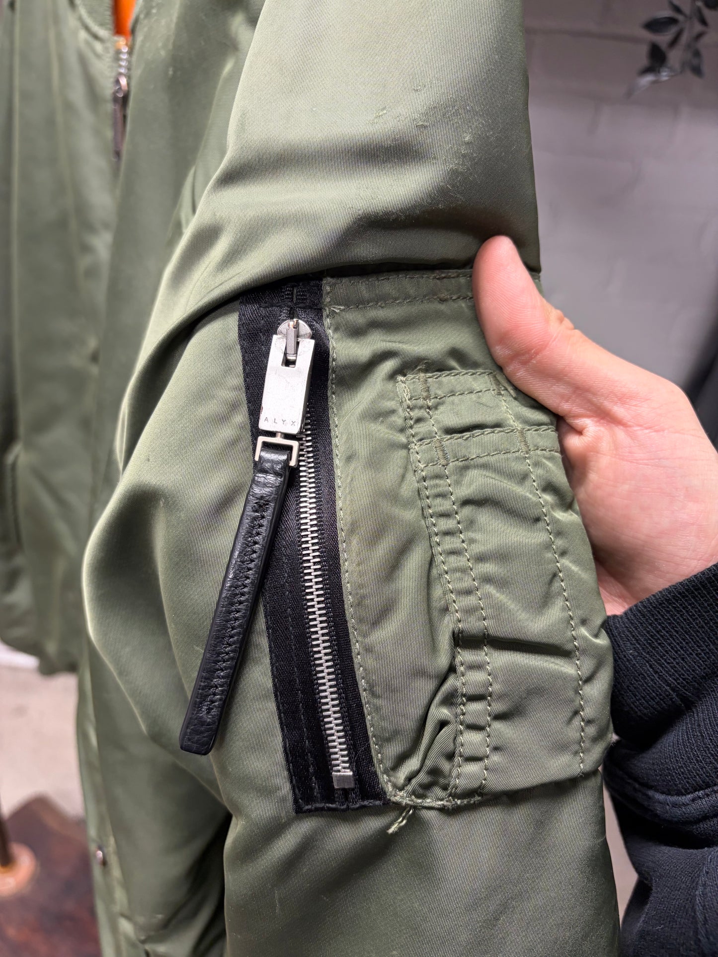 2018 Alyx Studios ‘Relentless’ Military Green MA-1 Bomber Jacket