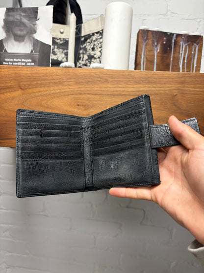 Gucci GG Black Canvas Monogram Bi-Fold Wallet with Bow