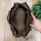 Porter Brown Leather Top Handle Travel/Duffel Bag