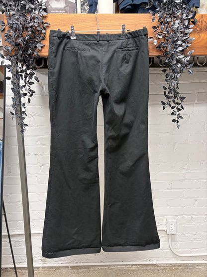 Balmain Flared Leg Black Slim Cut Pants