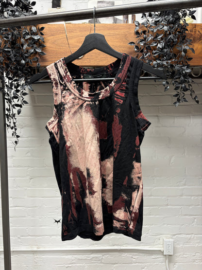 SS2006 Junya Watanabe ‘Grunge’ Bleached Red/Black Tank Top