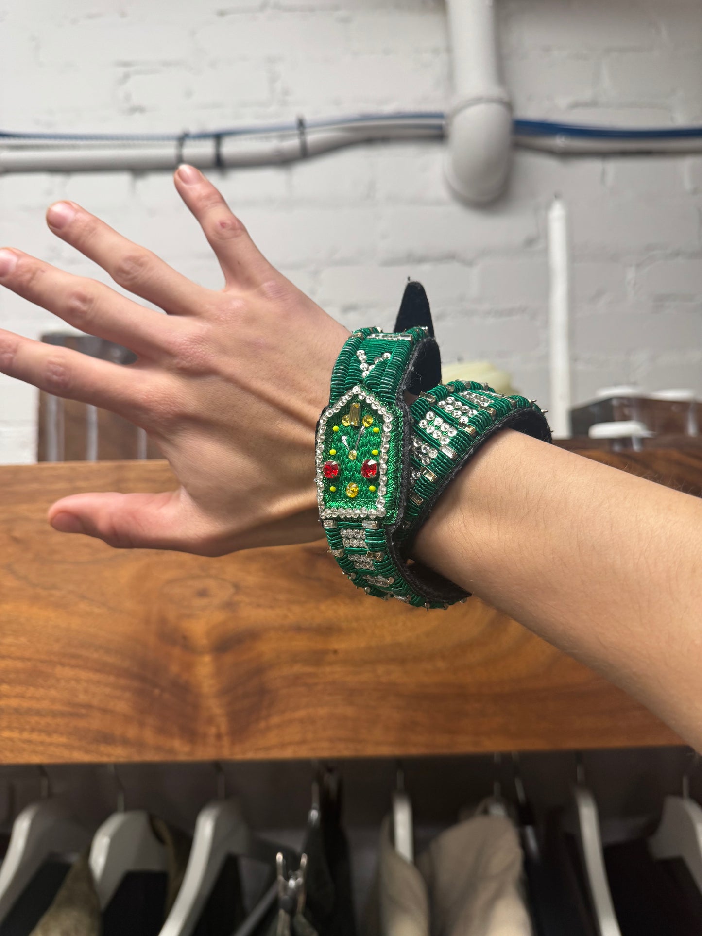 Walter Van Beirendonck Crystal Embellished Snake Bracelet