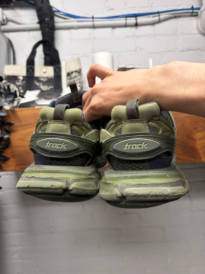 Balenciaga ‘Track’ Green/Dark Blue Low Top Sneakers