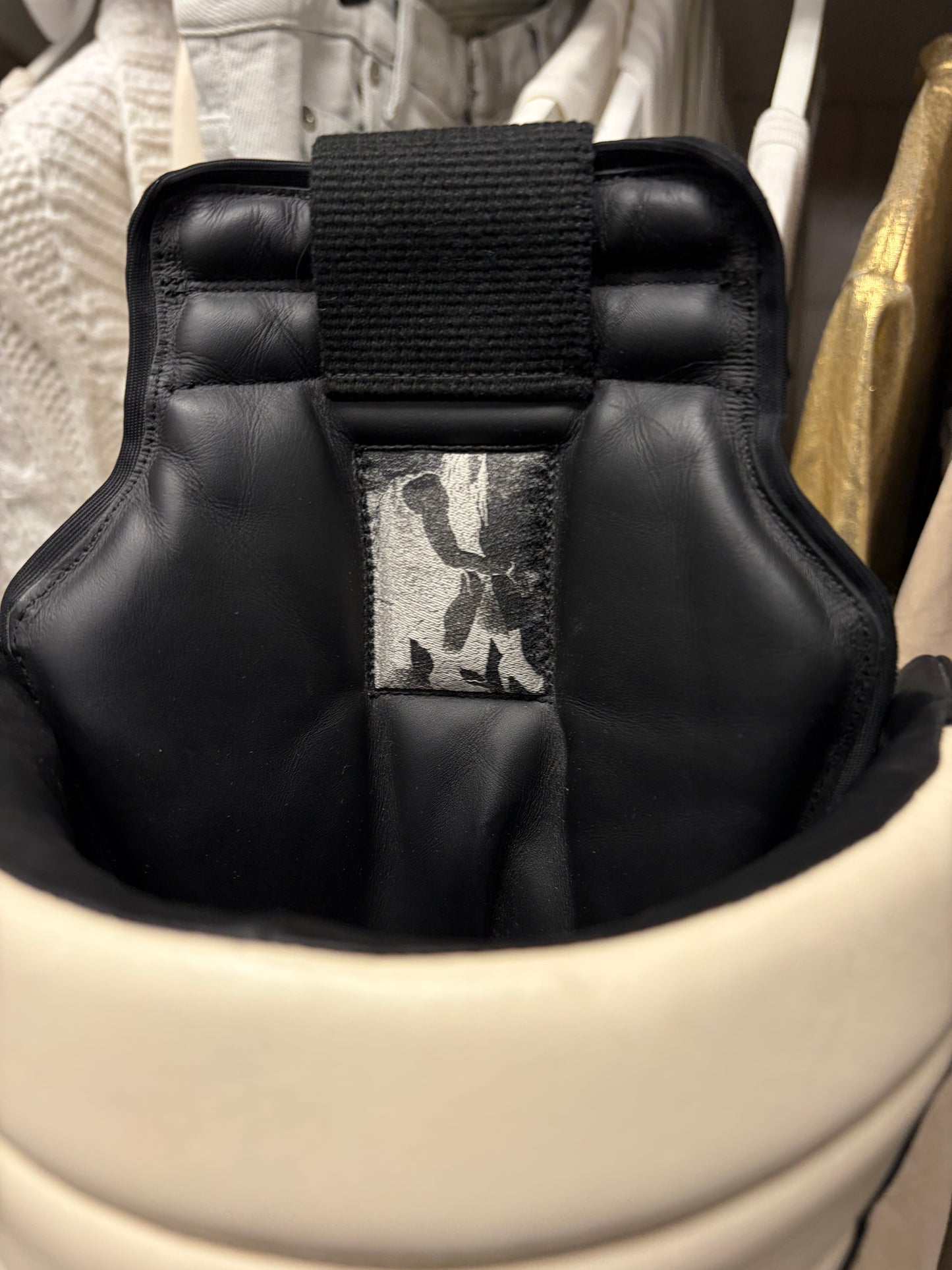 AW2024 Rick Owens ‘Mega Bumper’ Geobasket Black/Milk Leather High Top Sneakers