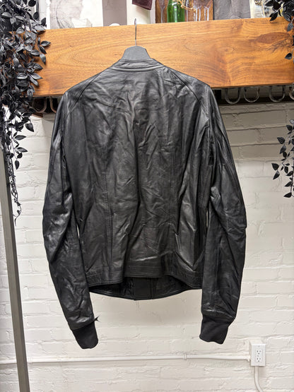 AW2017 Rick Owens 'Walrus' Black Lambskin Leather Motorcycle Biker
Jacket
