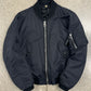 Burberry MA-1 Down Filled Black Nylon Bomber Jacket