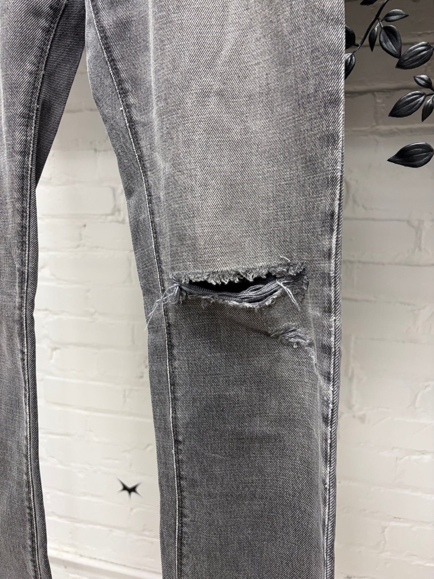 Gucci Faded Black ‘Jacron Striped Logo’ Skinny Jeans