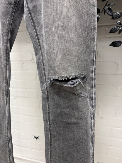Gucci Faded Black ‘Jacron Striped Logo’ Skinny Jeans