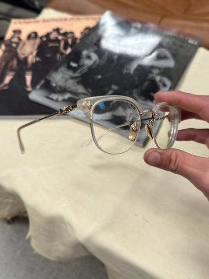 Chrome Hearts 22K Gold ‘Tang’ Clear Prescription Glasses Frames