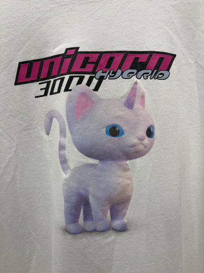 Vetements ‘Unicorn Kitty 3000’ Oversized White Graphic T-Shirt