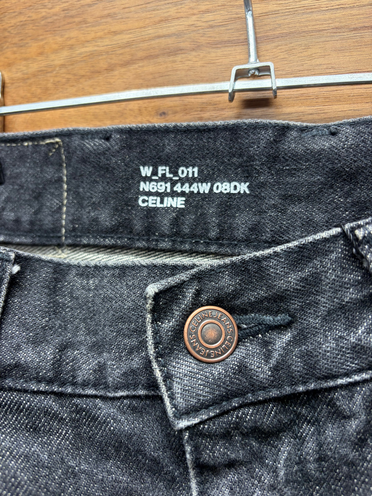 Celine ‘W_FL_011’ Washed Black Wide Leg Denim