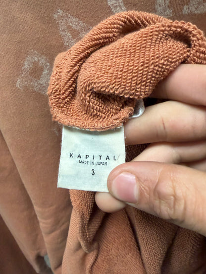 2009 Kapital Sun Faded Orange ‘Varsity’ American Collegiate Inspired Sweatshirt