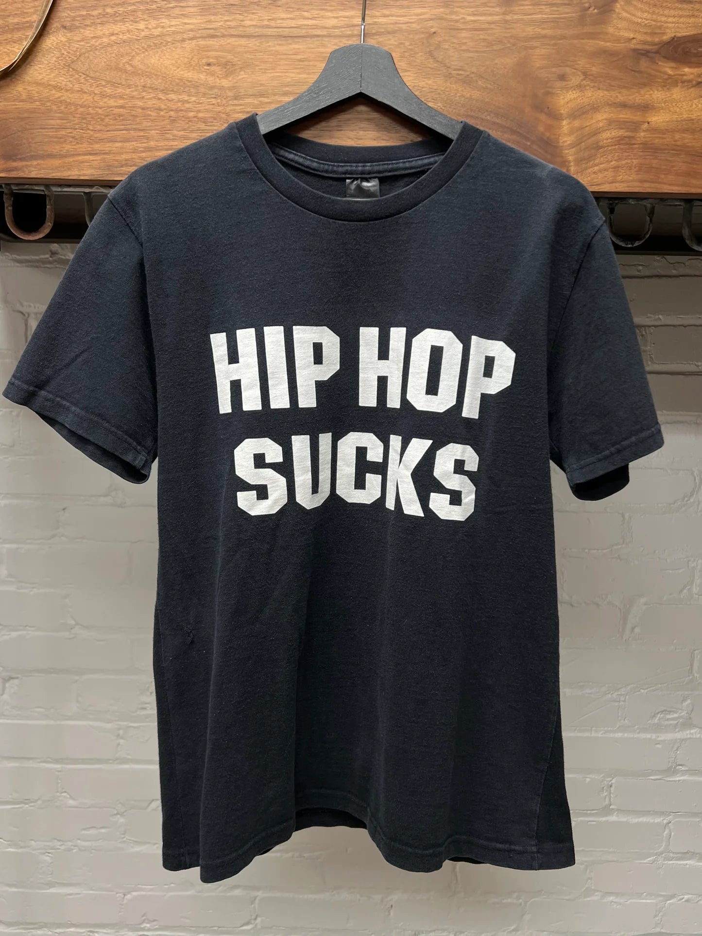 AW2004 Number (N)ine ‘Hip-Hop Sucks’ Black Slogan T-Shirt