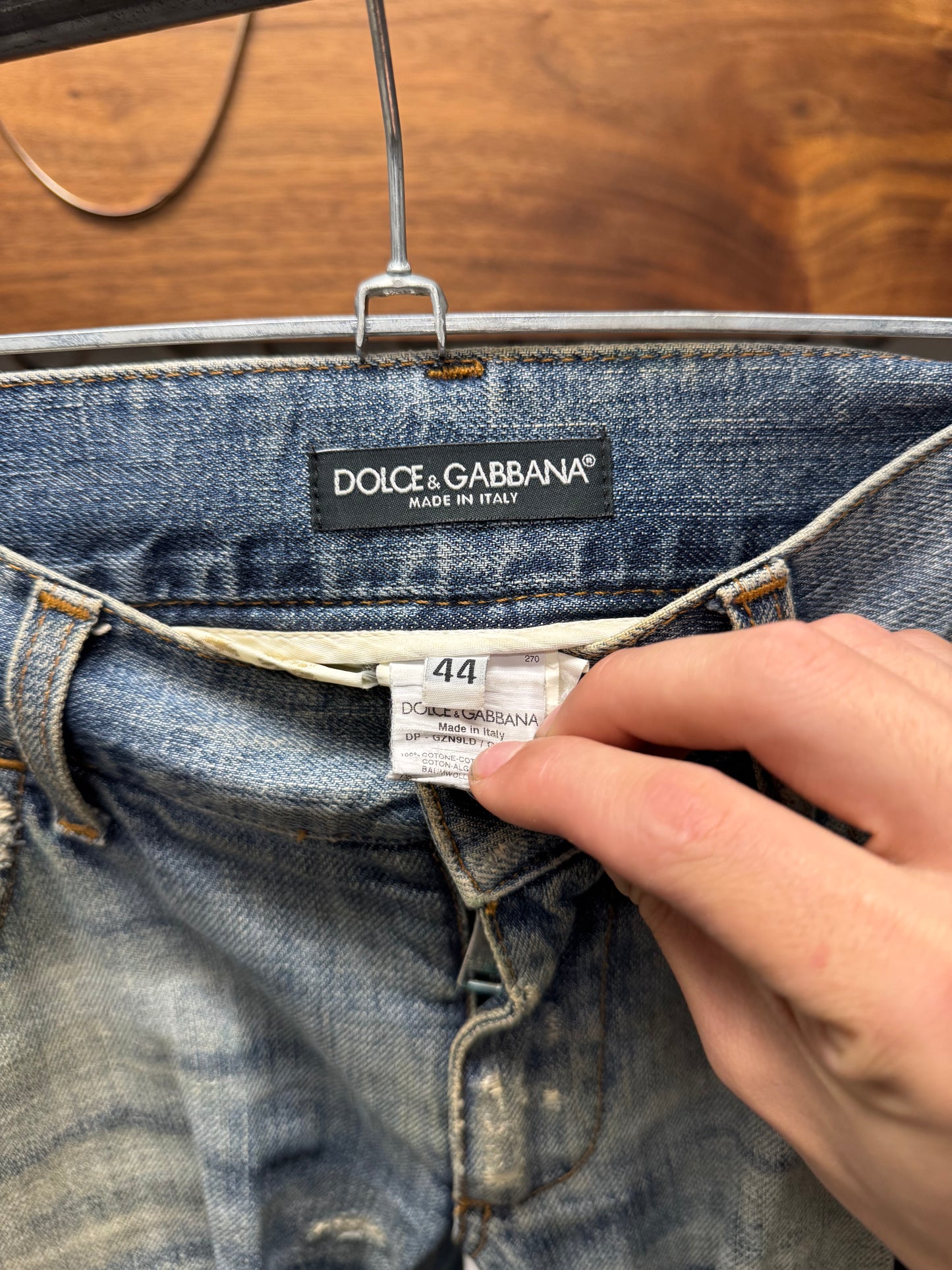 2000s Dolce & Gabbana Heavily Distressed Dirt Wash Denim