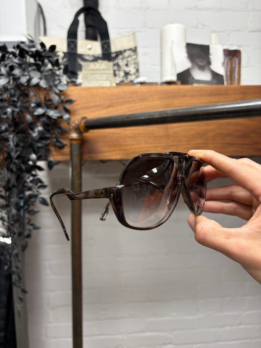 Vintage YSL Tortoiseshell Brown Aviator Sunglasses