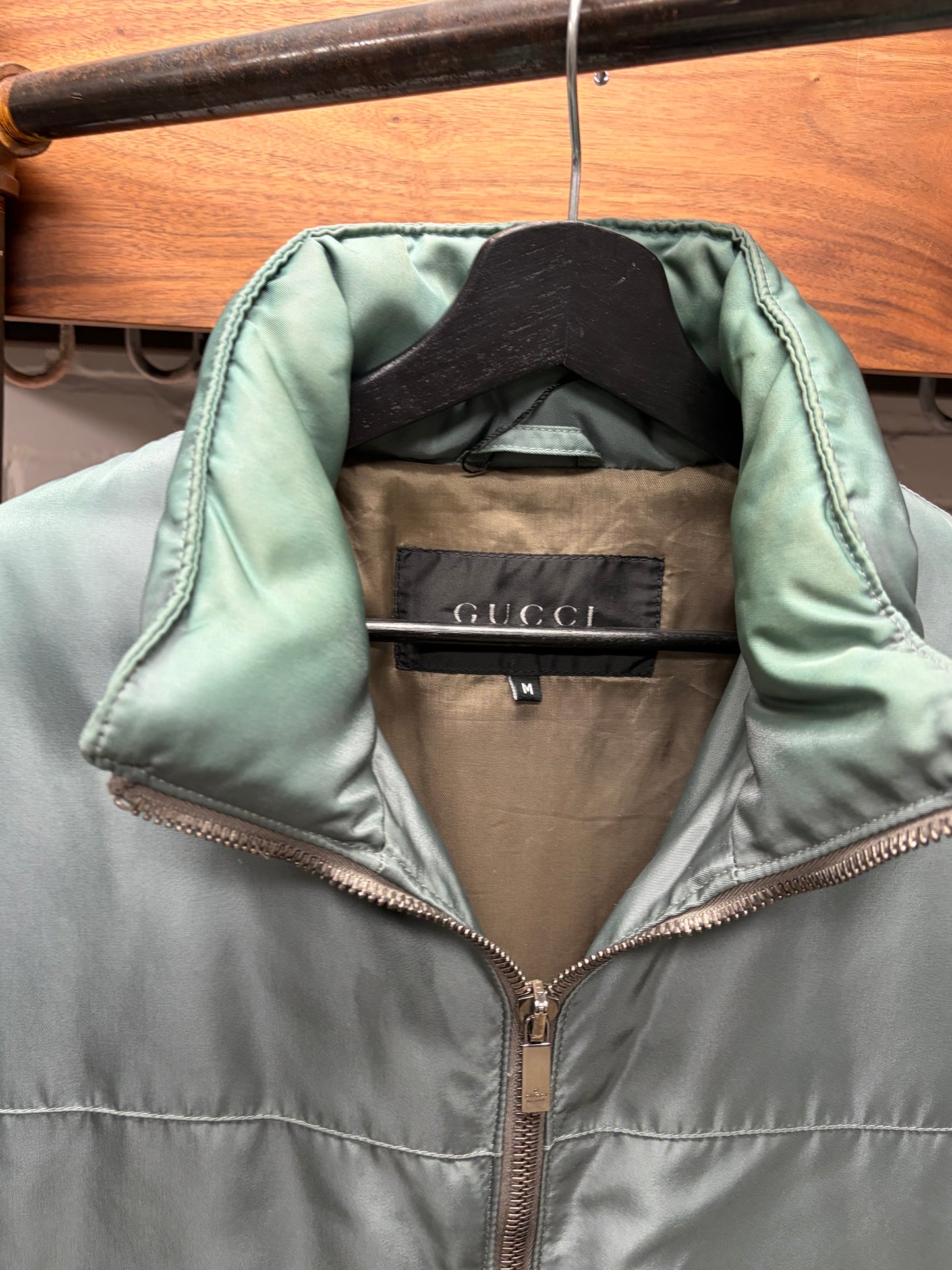 AW1997 Gucci by Tom Ford ‘Flat Padded’ Teal Blue Puffer Jacket