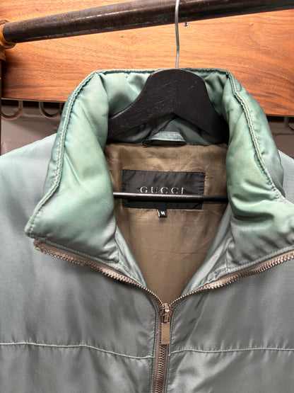 AW1997 Gucci by Tom Ford ‘Flat Padded’ Teal Blue Puffer Jacket