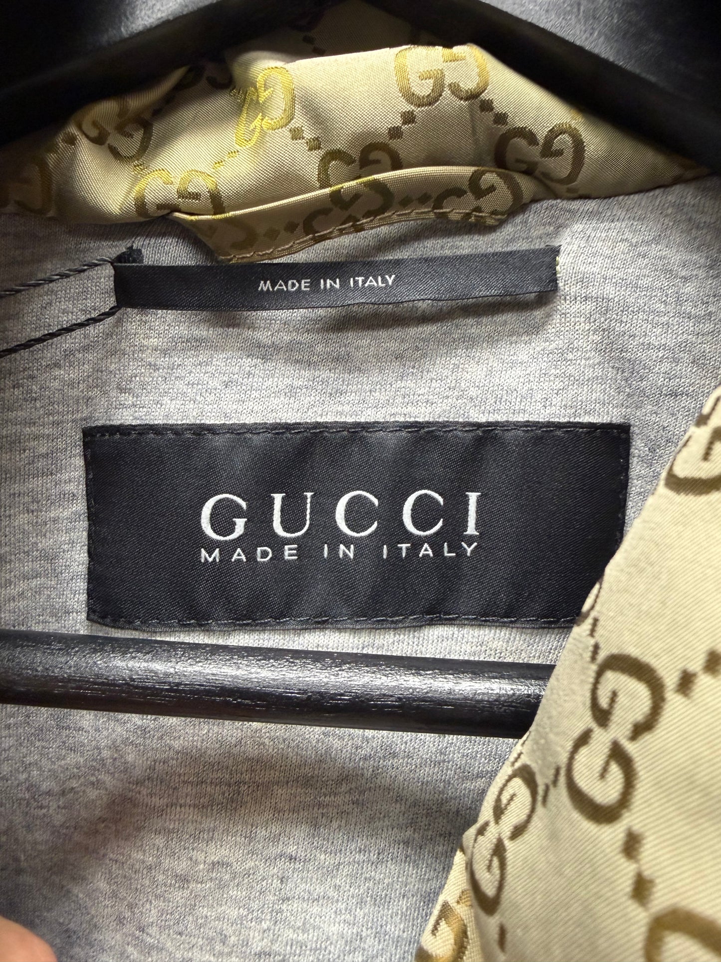 Gucci ‘Packable Hood’ Guccisima Monogram Zip-Up Shell Track Jacket with Sweatshirt Liner
