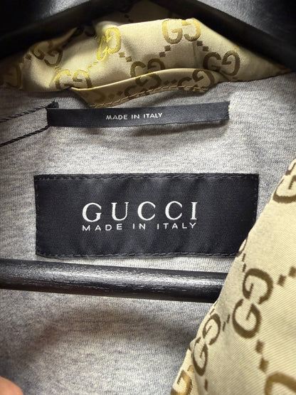 Gucci ‘Packable Hood’ Guccisima Monogram Zip-Up Shell Track Jacket with Sweatshirt Liner