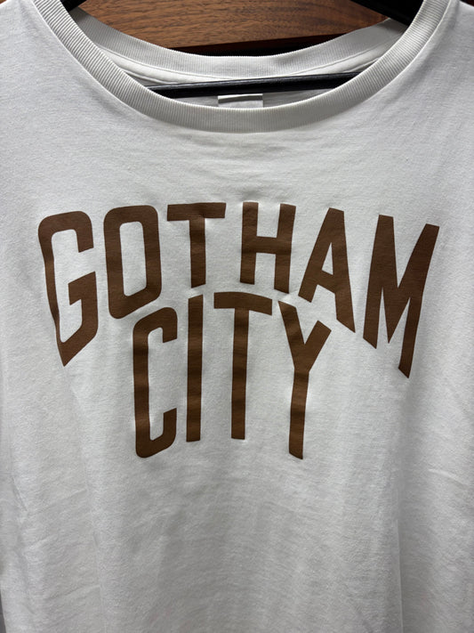 Number (N)ine ‘Gotham City’ White/Gold Slogan T-Shirt