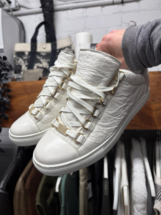 Balenciaga White ‘Arena’ Low Top Sneakers