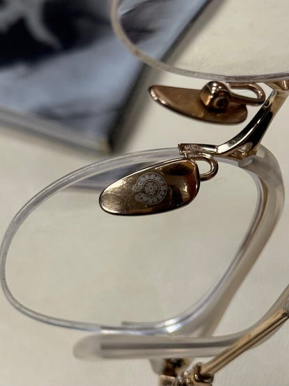 Chrome Hearts 22K Gold ‘Tang’ Clear Prescription Glasses Frames