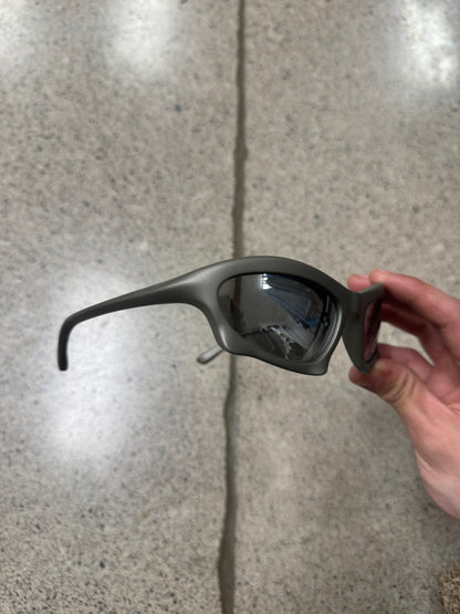 Balenciaga ‘Bat’ Winged Frame Metallic Sunglasses