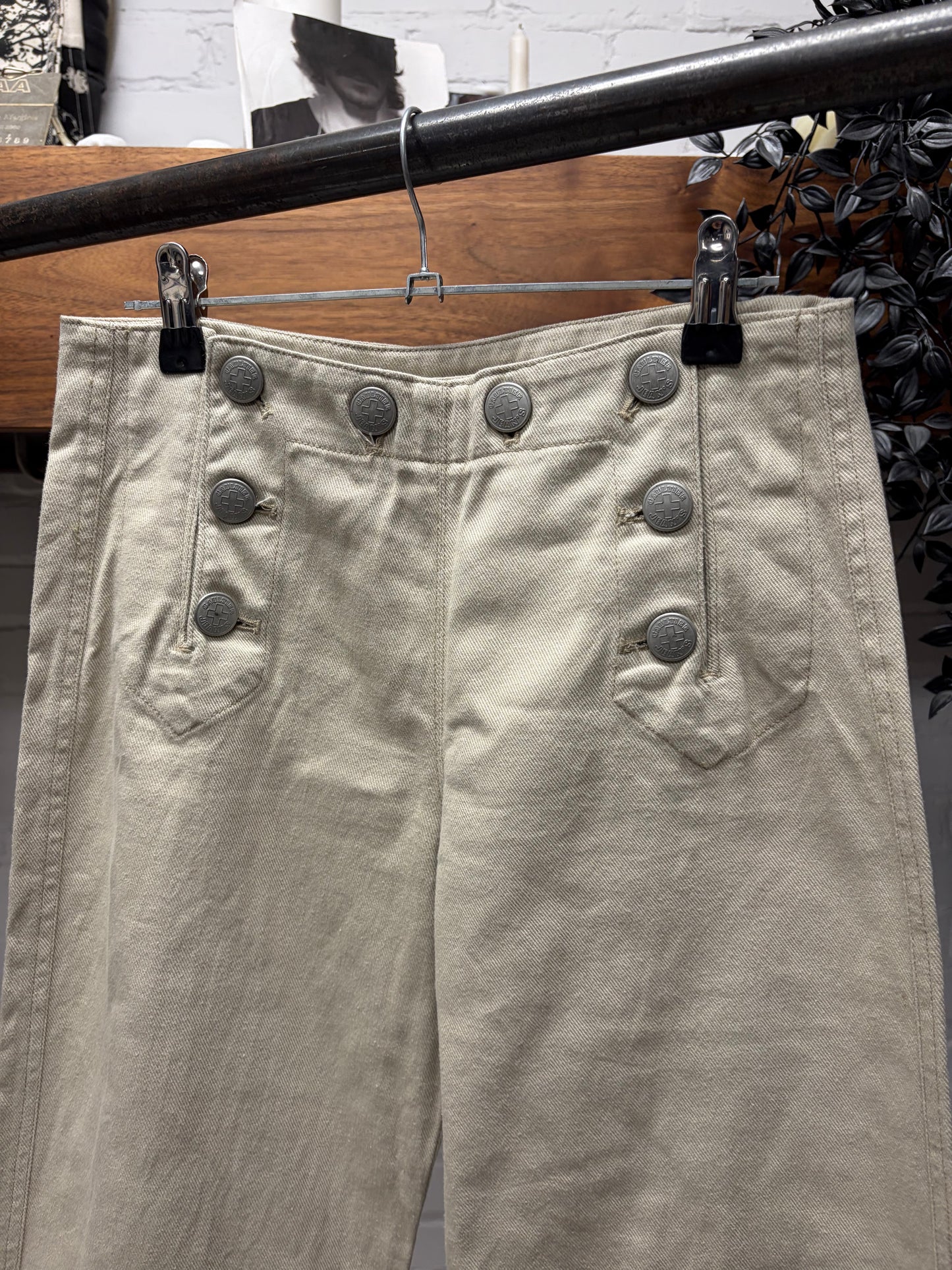 SS1997 Jean Paul Gaultier ‘Sailor’ Button Closure Wide Leg Trousers