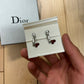 Dior Silver Cross ‘D Logo’ Silver Earrings