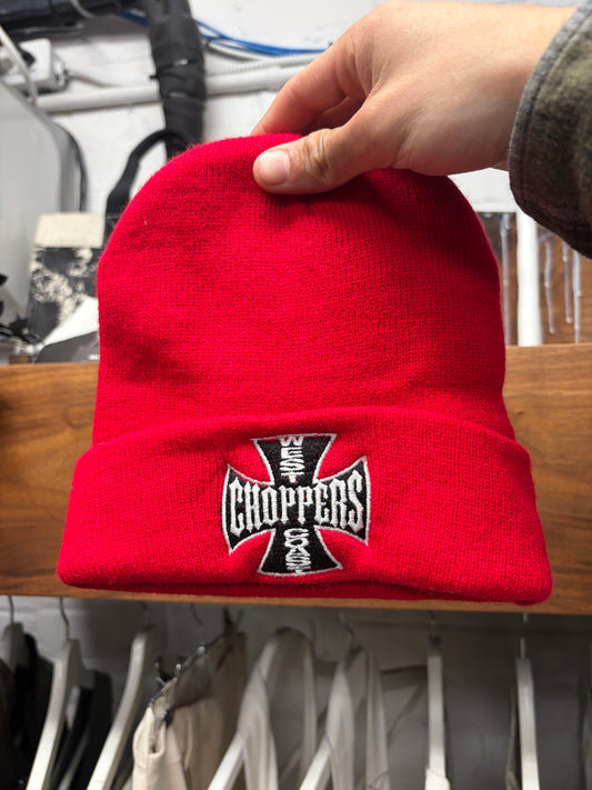 Vintage West Coast Choppers Red Cross Logo Beanie