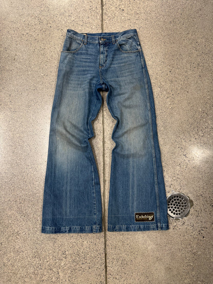 Gucci Flared Blue Bell Bottom Denim