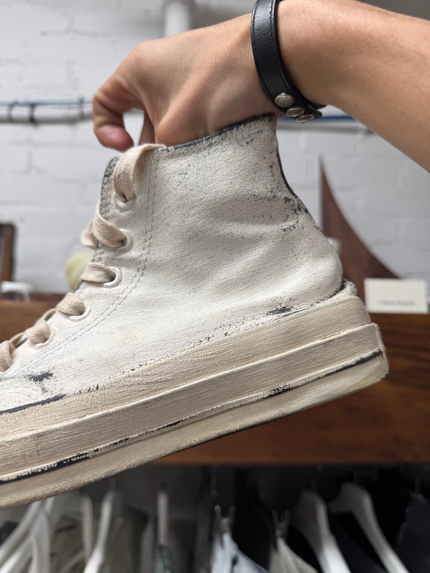 Maison Margiela x Converse ‘Chuck 70’ Paint Crack High Top Sneakers