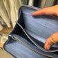 Balenciaga ‘Tour’ Baby Blue Leather Wallet
