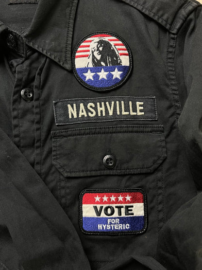 Hysteric Glamour Embroidered Patch Button Down Shirt