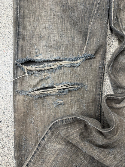 AW2007 Rick Owens ‘Exploder’ Distressed Dust Denim