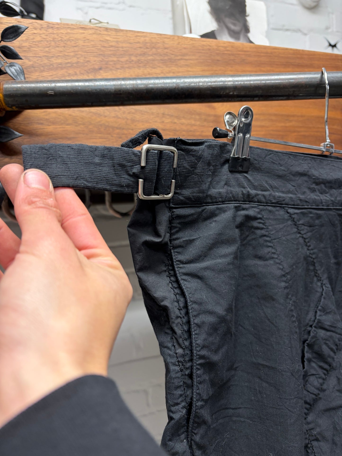 Carol Christian Poell ‘Scarstitch’ Black Cotton Drop Crotch Pants