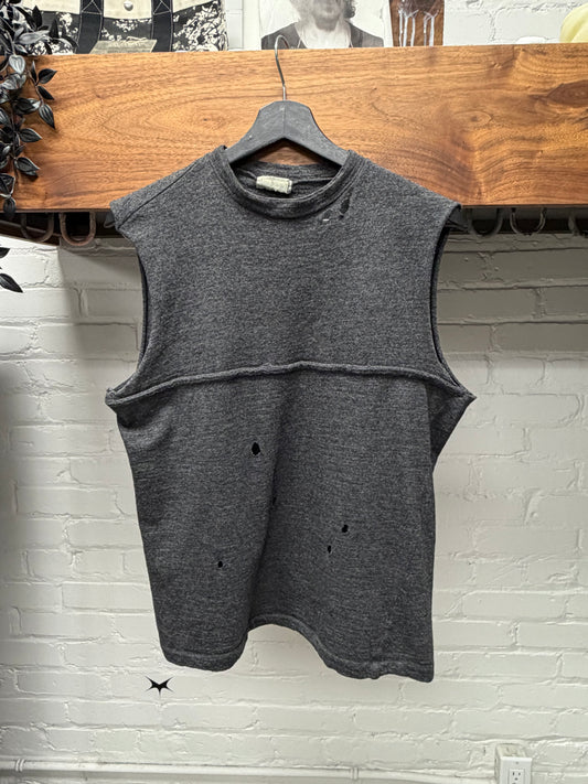 Vintage 90s Comme Des Garçons Homme Distressed Cotton Tank Top