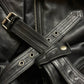 Kadoya ‘Battlesuit’ Armored Black Leather Biker Jacket